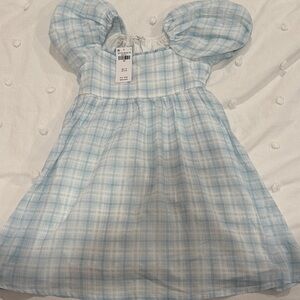Abercrombie Kids Light Blue Plaid Dress